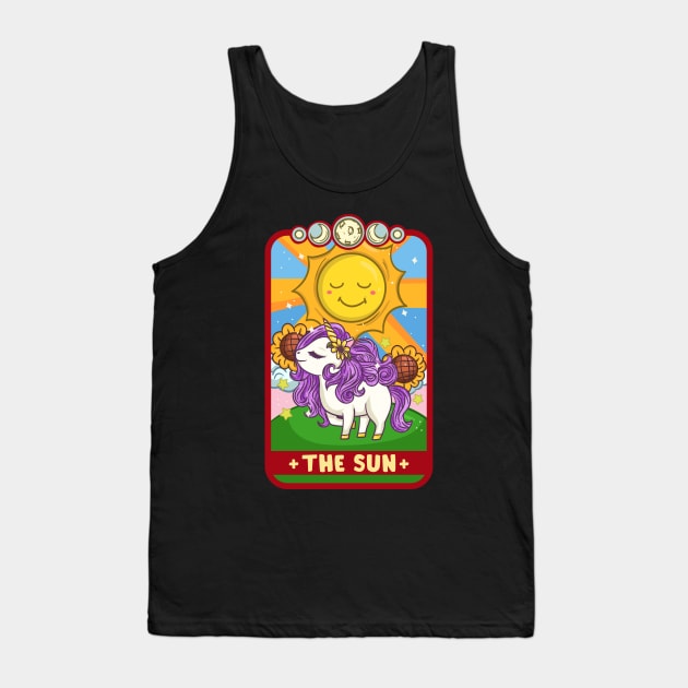 The Sun - Cute Kawaii Anime Tarot Card T-Shirt Tank Top by biNutz